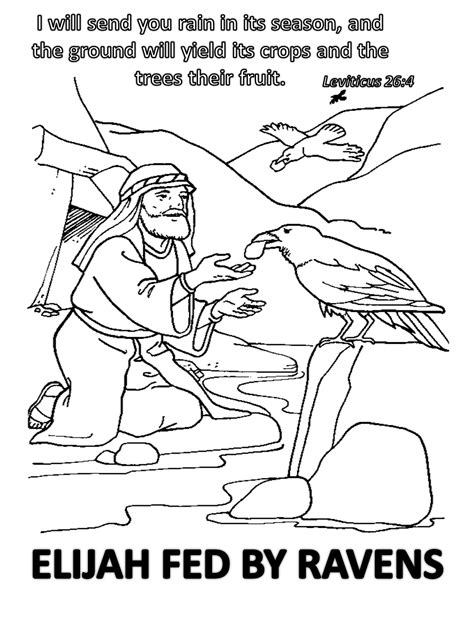 Bible Coloring Pages Elijah And The Widow