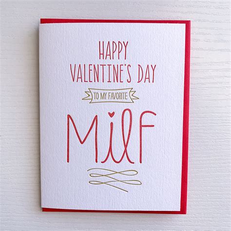 Milf Valentines Day Card Funny Naughty Valentines Card Etsy