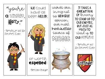 harry potter quotes student bookmarks by going fourth in literacy