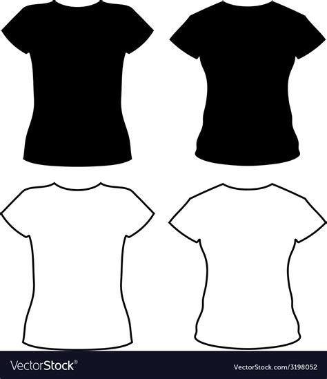 T Shirt Silhouettes Royalty Free Vector Image Vectorstock