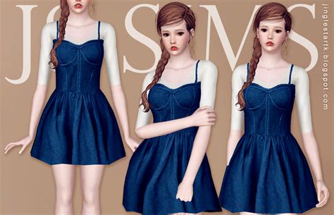 Js Sims 3 Denim Corset Dress Js Sims 痞客邦