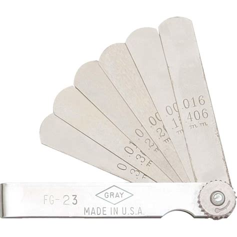 6 Blade Brass Ignition Feeler Gauge Gray Tools Online Store