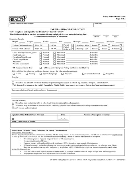 Child And Adolescent Health Examination Form Florida Free Download