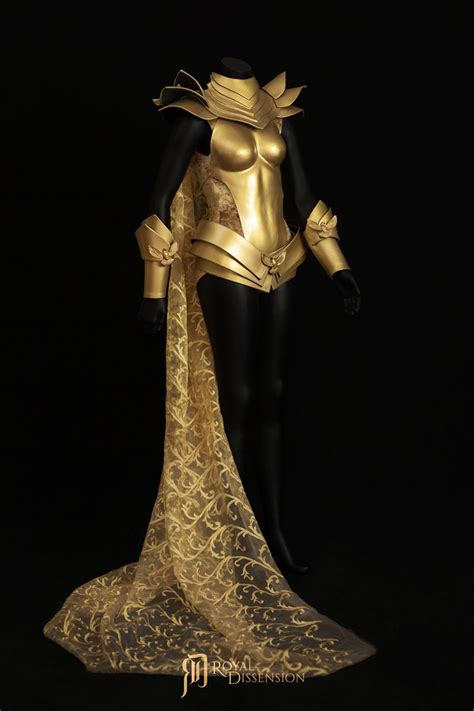 The Reckoner Full Body Regalia Designed By Royal Dissension Golden Armor Suit For Women Fantasy