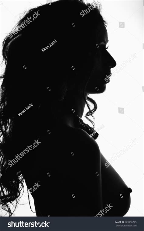 Silhouette Topless Nude Woman Stock Photo Edit Now