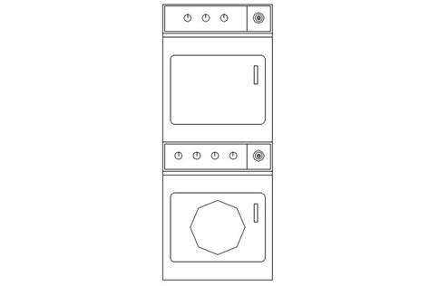 Washing Machine And Dryer 2d Cad Blocks In AutoCAD Dwg File Cadbull