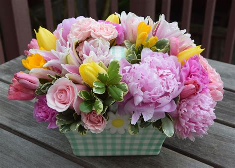 Mothers Day Flower Arrangements With Peonies Roses Tulips Flower