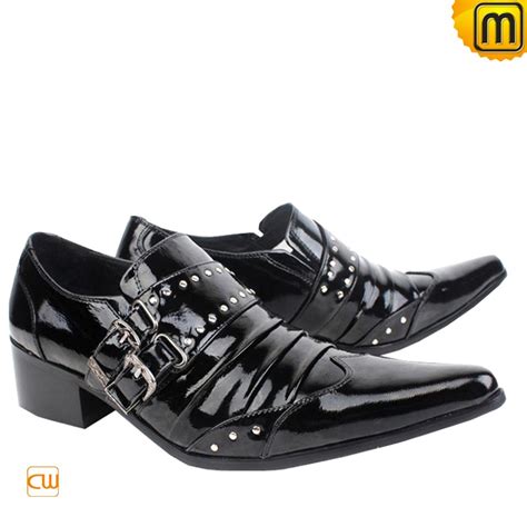 Mens Black Patent Leather Dress Shoes Cw760026