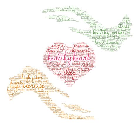 Healthy Heart Word Cloud Stock Illustration Illustration Of Heart