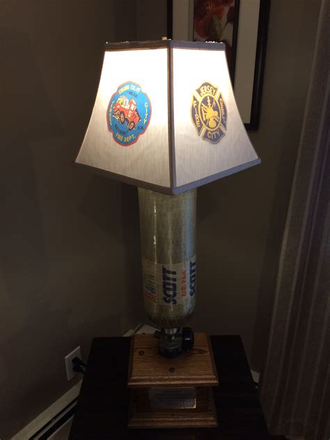 Custom Decorated Lamp Shade Lamp Firefighter Retirement Ts