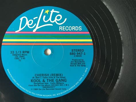 Kool And The Gang Cherish Remix Lp Vinyl Record Single Etsy Lp Vinyl