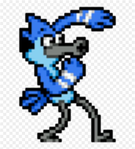 Mordecai Pixel Art Png Download Mordecai And Rigby Pixel Art