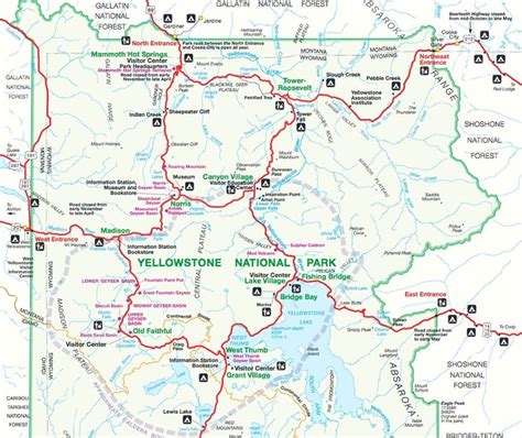 Map Of Yellowstone National Park And Bozeman London Top Attractions Map