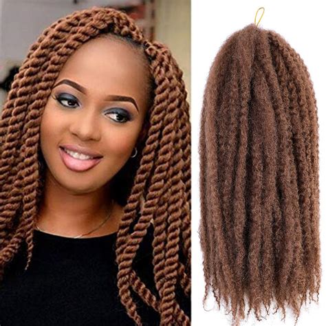Xqhair 4 Packs Marley Hair Marley Braiding Hair Marley Braid Crochet Hair Long Afro