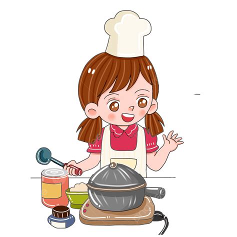 รูปตัวอักษรภาพประกอบสำหรับเด็กผู้หญิงทำอาหาร Png ทาสี การ์ตูน ความคิดสร้างสรรค์ภาพ Png และ
