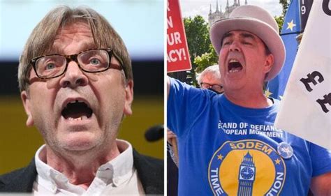 Brexit News Guy Verhofstadt Told To Keep Nose Out Over Steve Bray