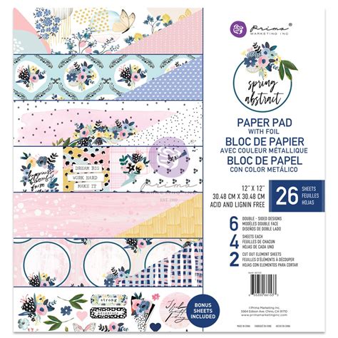 Prima Marketing Spring Abstract Double Sided Paper Pad X Pkg