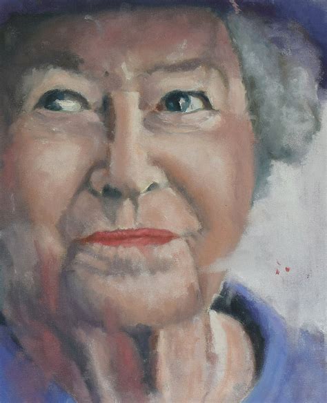 Queen Elizabeth Ii Framed Oil Painting 20 X 16 Oil Painting By