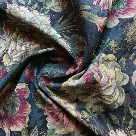 Moody Vintage Floral Tapestry Weave Upholstery Fabric 56 Plankroad