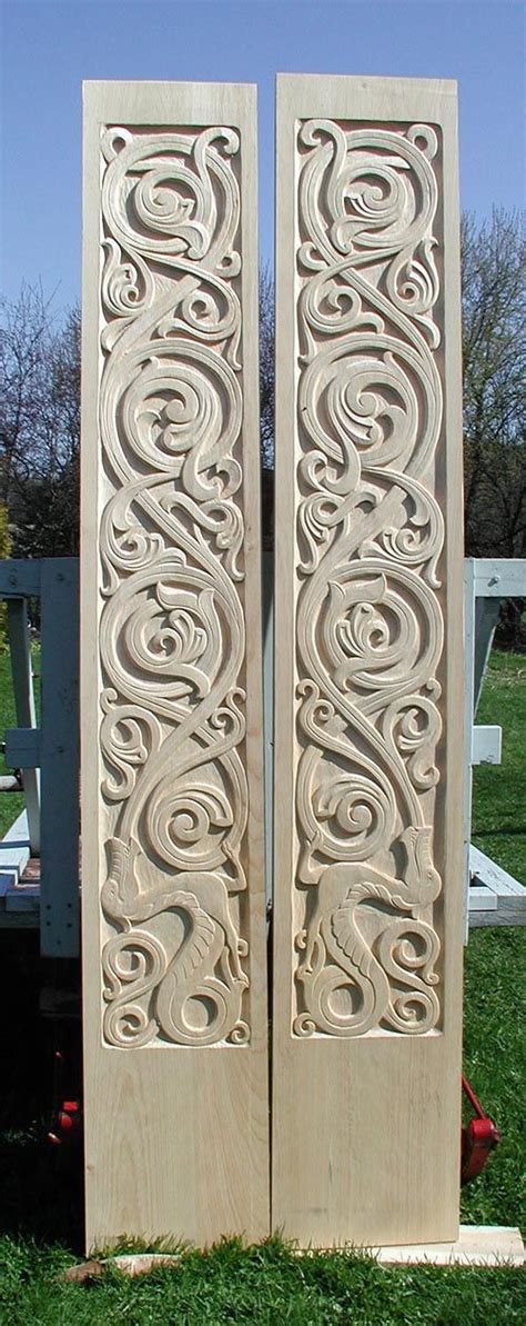 Gorgeous Norse Inspired Carving Wood Carving Patterns Carving Wood
