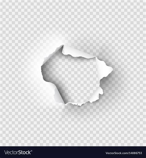 Holes Torn In Paper On Transparent Royalty Free Vector Image