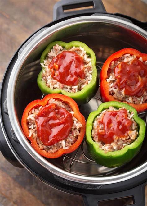 Instant Pot Stuffed Peppers Simply Happy Foodie Stuffed Peppers