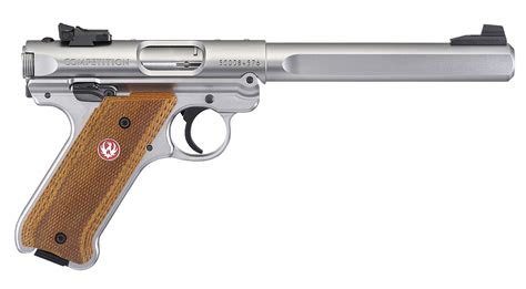 The Shooting Store Ruger Mark Iv Competition Lr Satin Stainless Slab Sided