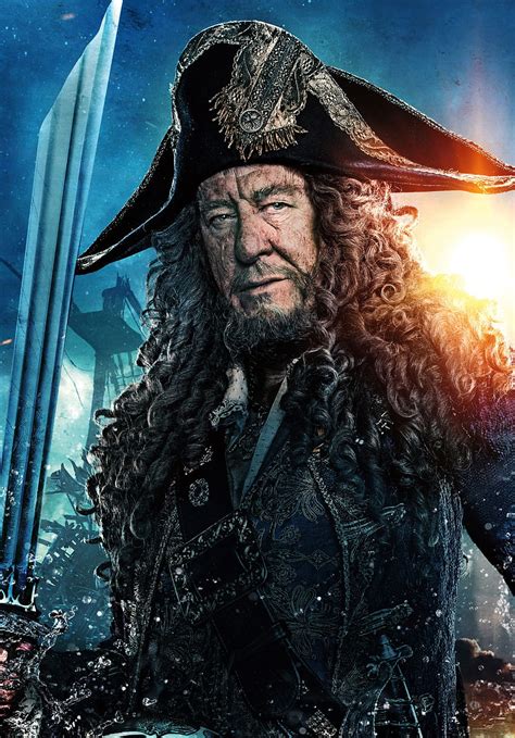 Pirates Of The Caribbean 5 Big Posters Hector Barbossa Hd Phone