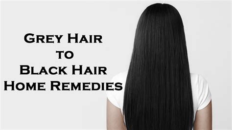 Use of harsh chemicals present in gels and hair sprays are causing grey hair in men and women prematurely. How To Turn Grey Hair Into Natural Black Hair / Home ...