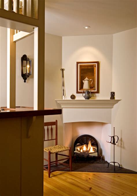 Corner Fireplace And Tavern Bar Traditional Living