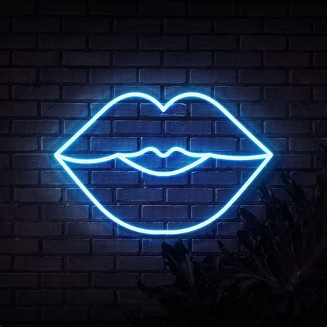 Lush Lips Neon Sign Sketch And Etch