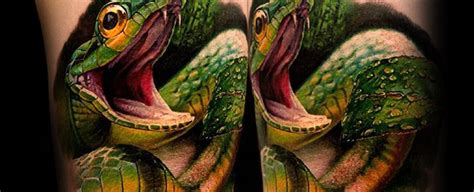 50 3d Snake Tattoo Designs For Men Reptile Ink Ideas