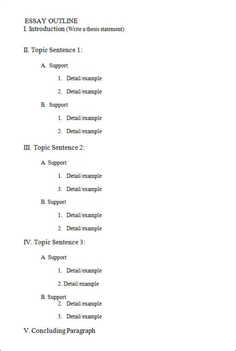 Outline Template Download Free Documents In Pdf Excel Word