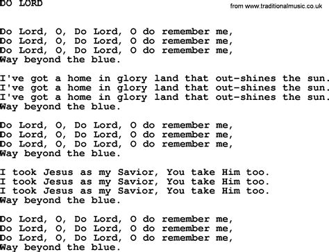 Johnny Cash Song Do Lord Lyrics
