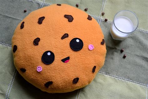 Chocolate Chip Cookie Pillow Decorative Cushion By Jaunecactus