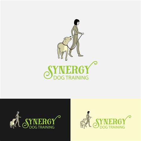 Traditional Professional Dog Training Logo Design For Synergy Dog
