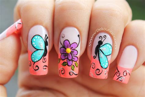 Imágenes De Uñas Decoradas Con Mariposas Bonitas