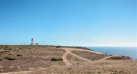 Architectural Detail Of The Cape Espichel Lighthouse Editorial Photo