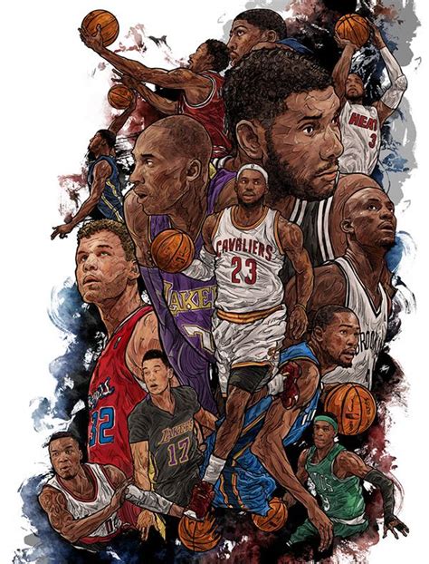 Story Of The 22 Nba Players Make Us Happy On Behance Collage