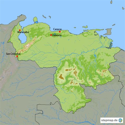 Stepmap Venezuela Landkarte Für Venezuela