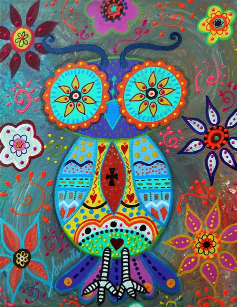 Whimsical Wise Owl Painting By Pristine Cartera Turkus