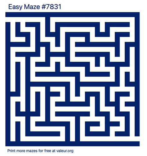 Free Printable Easy Maze With The Answer 7831