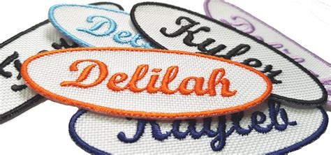 Personalized Oval Name Embroidered Patches For Jackets Iron On Etsy