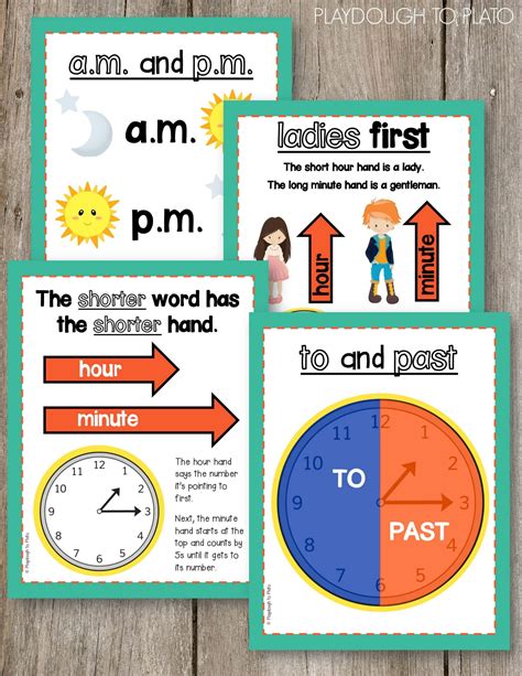 Telling Time Activity Pack Playdough To Plato