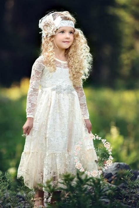 Flower Girl Dress Girl Lace Dress Country Lace Dress