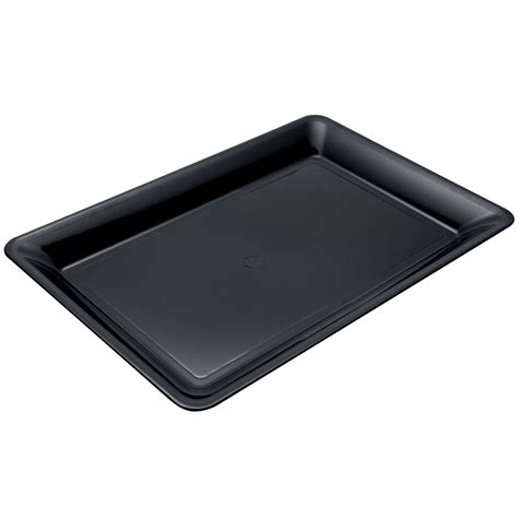 Fineline Platter Pleasers 3518 Bk 12 X 18 Plastic Black Rectangular Tray