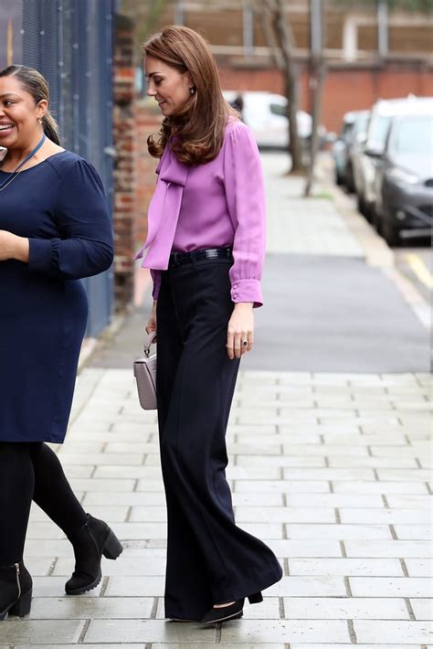 Kate Middleton Gucci Shirt And Jigsaw Trousers March 2019 Popsugar