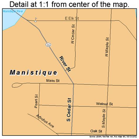 Manistique Michigan Street Map 2650760