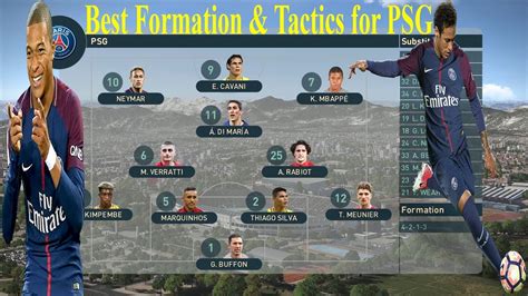 Pes 2019 Best Formation And Tactics For Psg Youtube