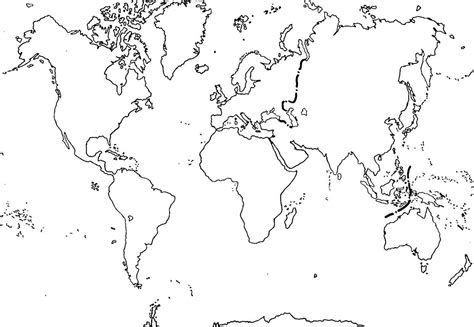 Mapa Mundi Mundo En Blanco Imagui
